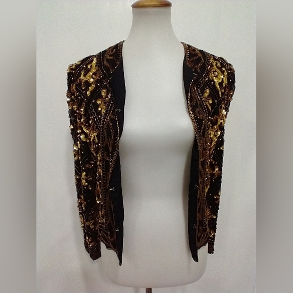VINTAGE SCALA SEQUINED AND BEADED JACKET - Picture 7 of 9